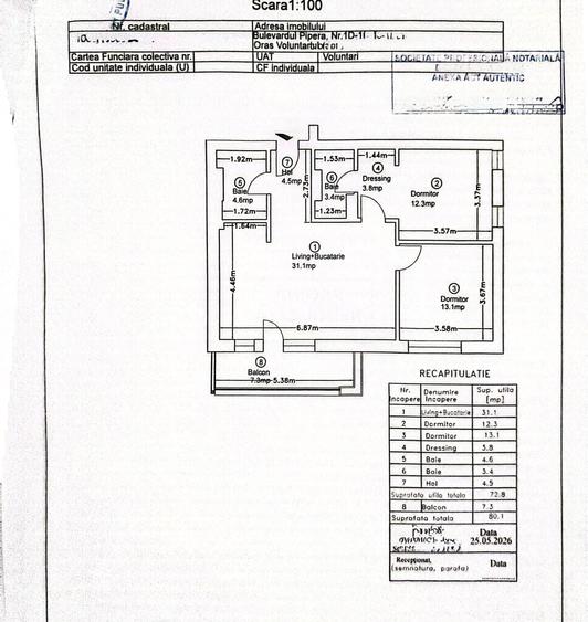 Apartament 3 Camere - 80 MP - 2 Bai - MTM Pipera Lake - Comision 0% - Pipera
