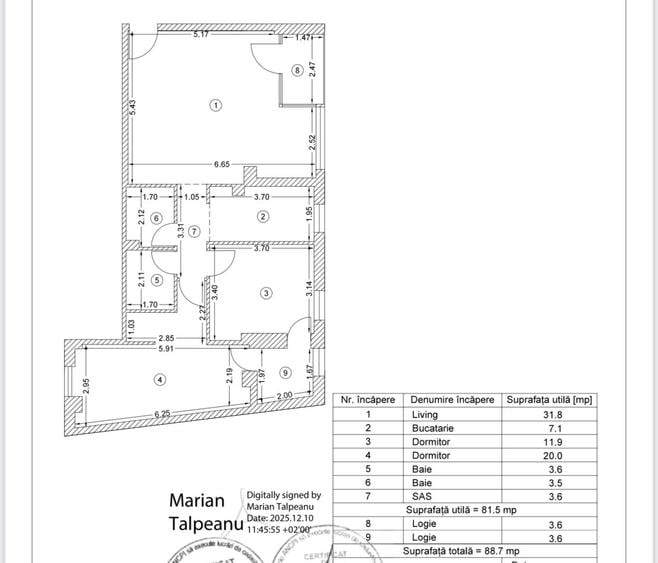Apartament premium cu 3 camere | Zona Alba Iulia | Decebal | An 2024