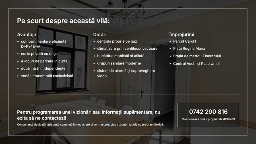 Vilă 370mp 8 Birouri | Birouri | Parc Carol | Curte Proprie | Parcare