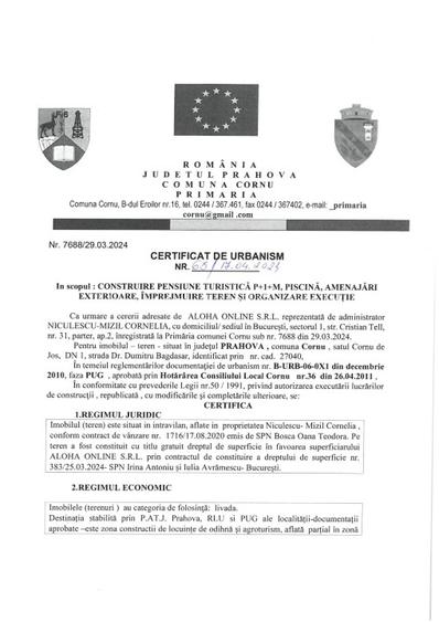 VAND TEREN INTRAVILAN  DN 1  CU PROIECT PENSIUNE  - 8