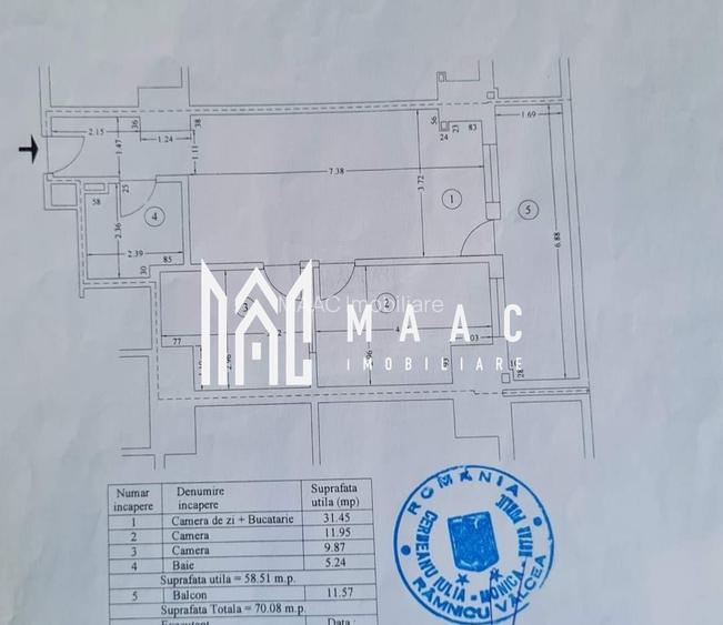 Apartament 3 camere | 70 MPU  | - 7