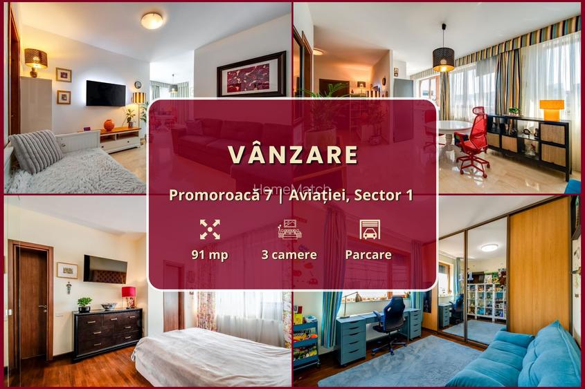 Promoroaca 7 || 3 camere || Mobilat modern || Parcare subterană - 2