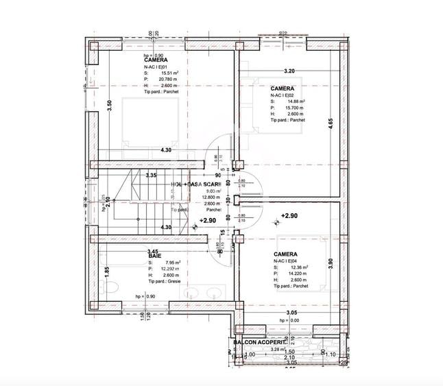 Duplex la rosu cu 4 camere, 117mp utili,  230mp teren, Selimbar - 2
