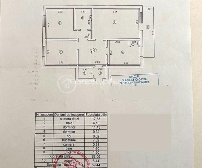 ETAJ 3! Apartament 3 camere 2 bai 70mp, Tatarasi, CT + AC - 9