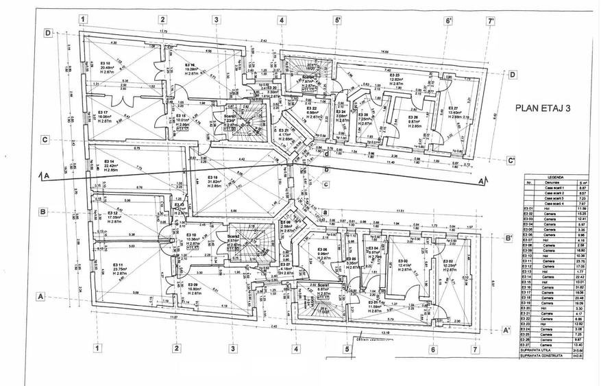 Imobil 2185 mp Centrul Istoric Piata Unirii 500 mp teren vitrina 19 m - 20