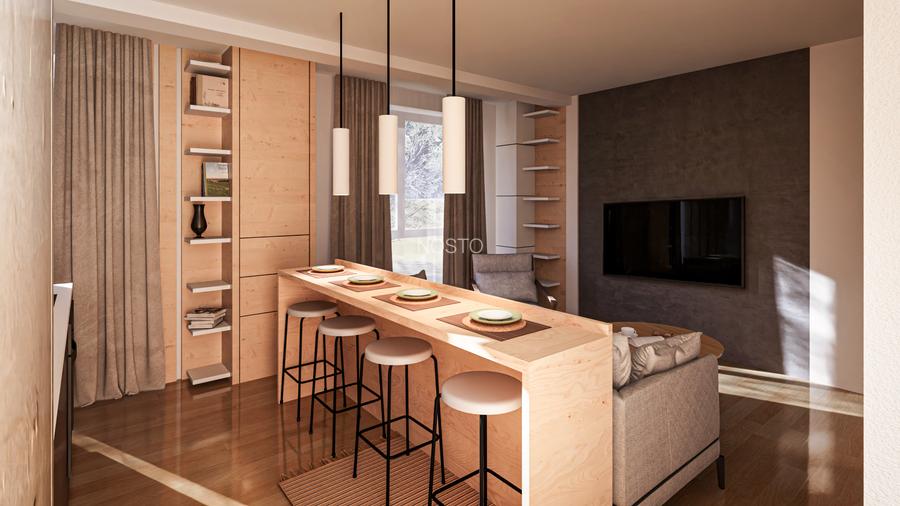 Apartament de vânzare | 1 cameră + terasă, compartimentare practică - 2