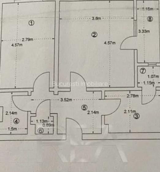Apartament 2 Camere,Dristor Metrou,Loc Parcare,Balcon,Mobilat Utilat,Decomandat - 8