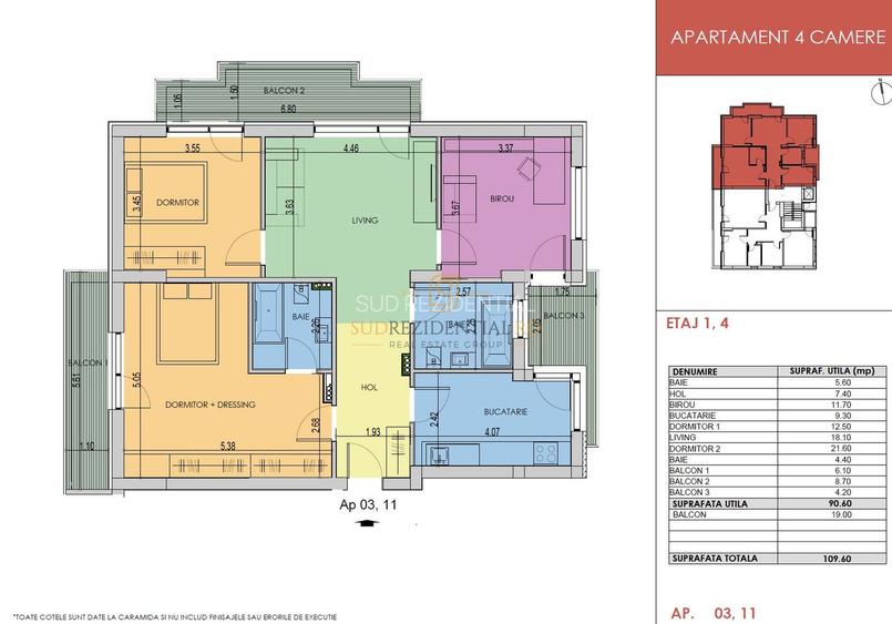 Apartament cu 4 camere si 3 balcoane, zona Grand Arena Mall, Sector 4 - 1