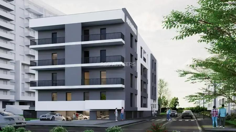 Garsonieră modernă cu bucătărie închisă și balcon - 10