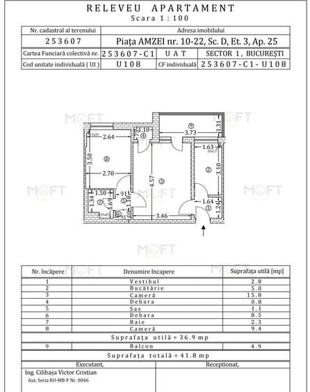 COMISION 0% | 2 CAMERE | Piata Amzei | metrou Romana 4 minute - 8