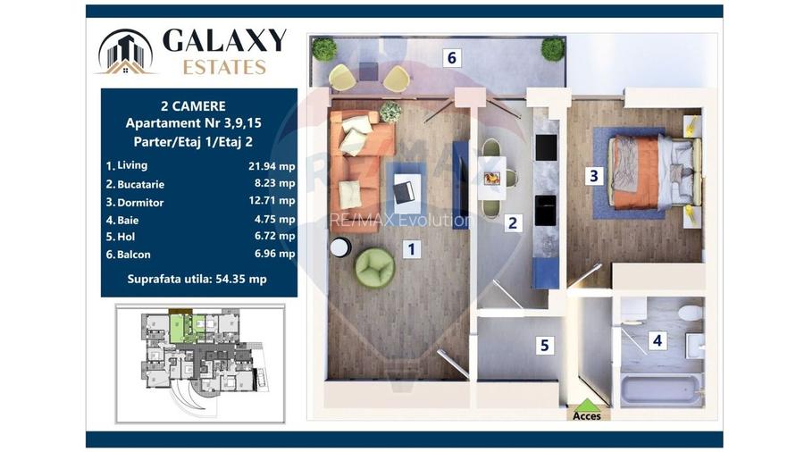 COMISION 0% Apartament 2 camere/ Tractorul / Galaxy Estate - 2