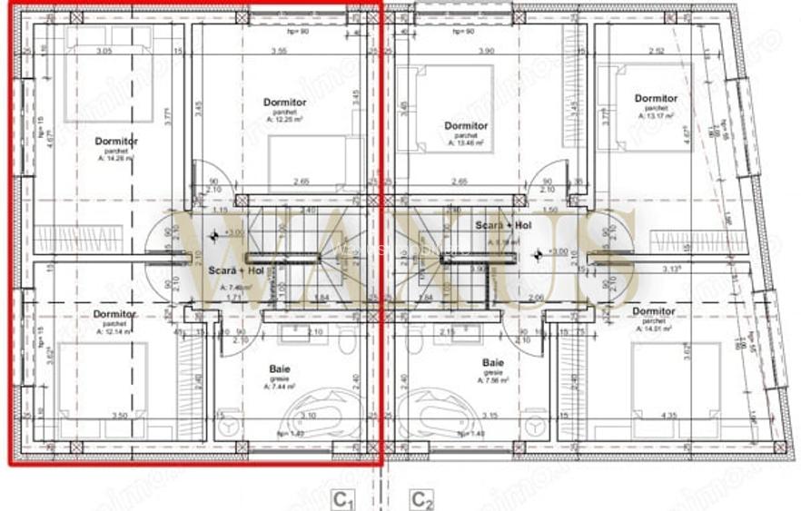 Casă Cuplată - SU 156 MP | ST 235MP | Garaj - Cart. Dâmbul Rotund - 3