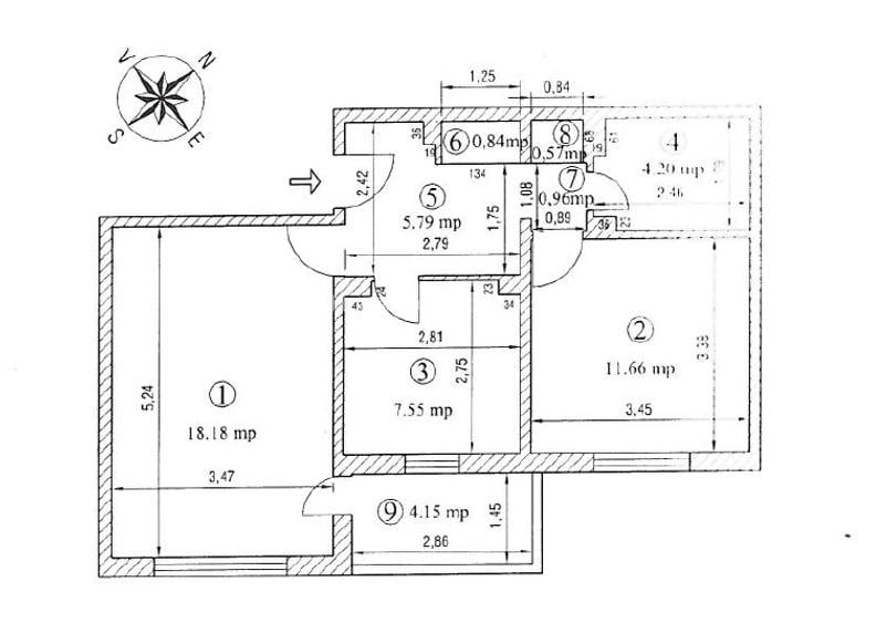 Apartament 2 Camere | Decomandat | Etaj 1 | Renovat Complet | Piata Alba Iulia - 2