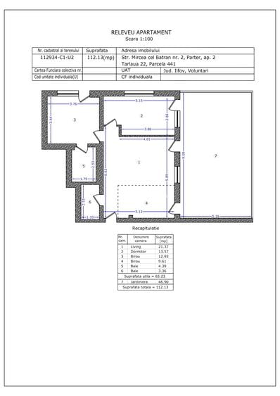 Apartament 3 camere cu grădină proprie, mutare imediată, comision 0% - 2