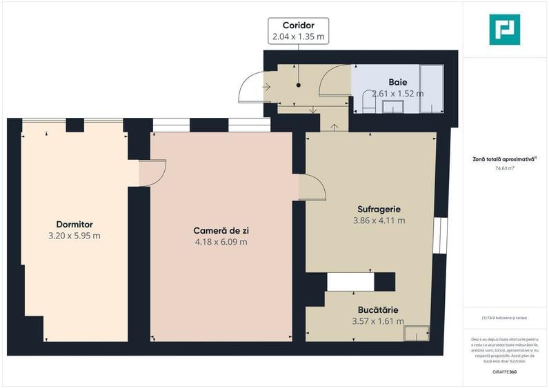 Apartament cu 2 camere ultracentral