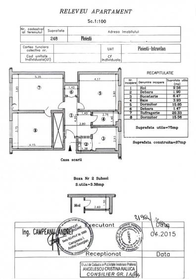 Apartament 3 camere, cf 1A, semidec, parter/5, Ultracentral - 15