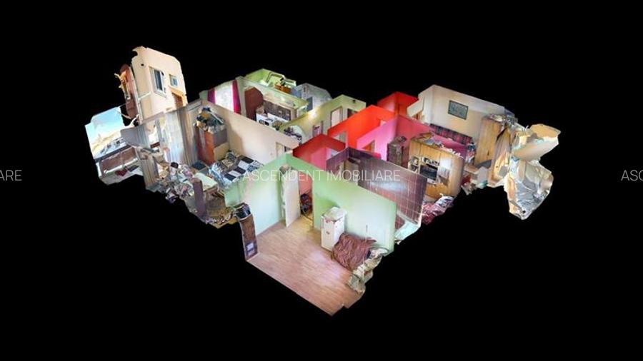 Tur 3D! Apartament 4 camere,2 balcoane,2 bai,zona centrala Acatari, Mures - 9