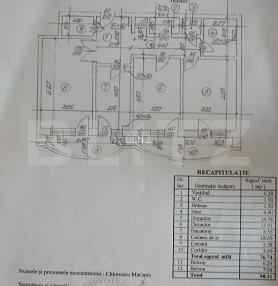 Apartament 3 camere, 90 mp, zona Unirii - 13