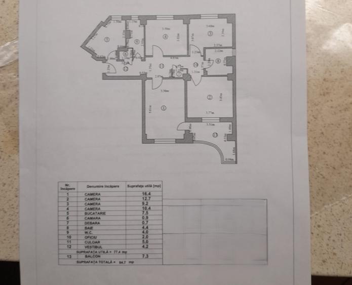 Apartament 4 camere decomandat – Ghencea