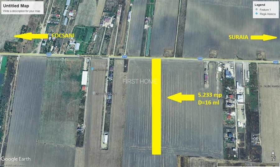 Teren intravilan 5.233 mp, D=16 ml, STRADA PRINCIPALA,zona ONASIS - 3