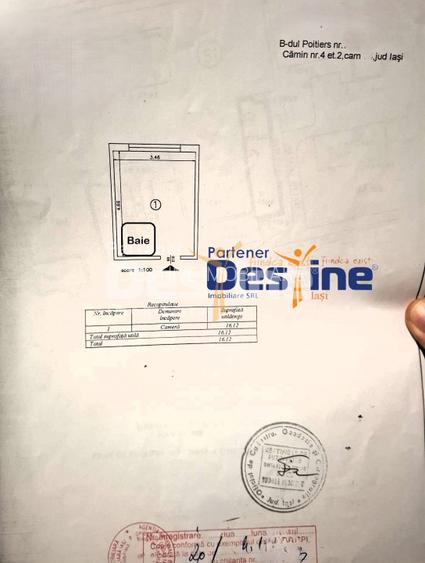 Cameră cămin 16 mp baie proprie mobilat și utilată renovată etaj 2 Frumoasa - 6