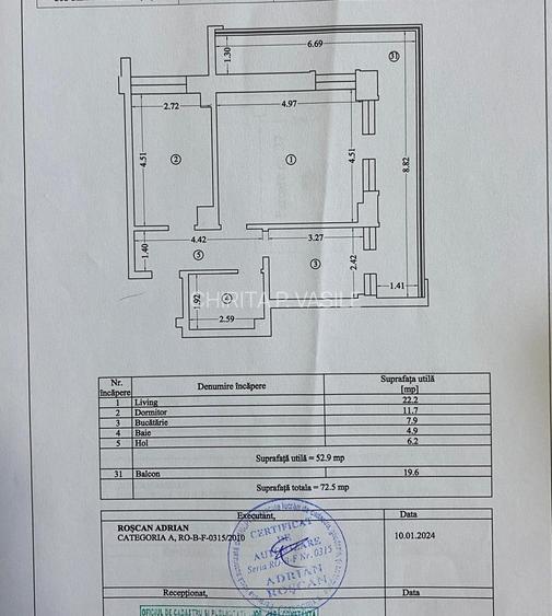 Far Bloc Nou/Apartament cu 2 camere Decomandate 72 mp. - 16