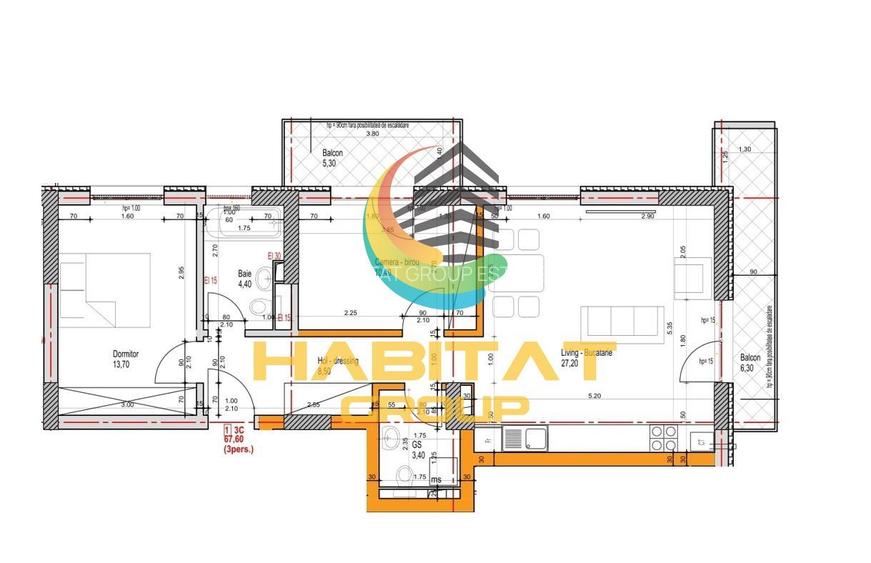 Apartament 3 Camere Sector 4 Grand Arena 79.4Mp - 2