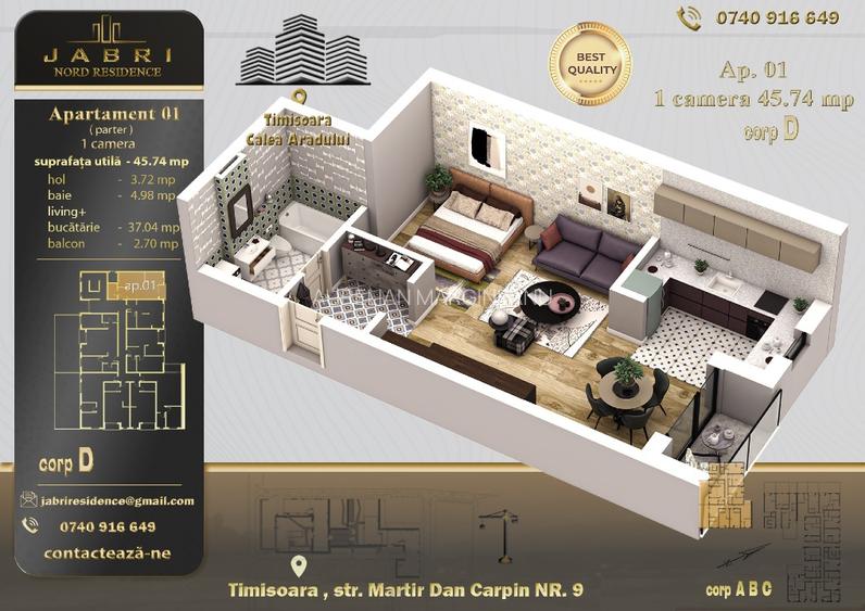 Apartament 1 camera de vanzare - 11