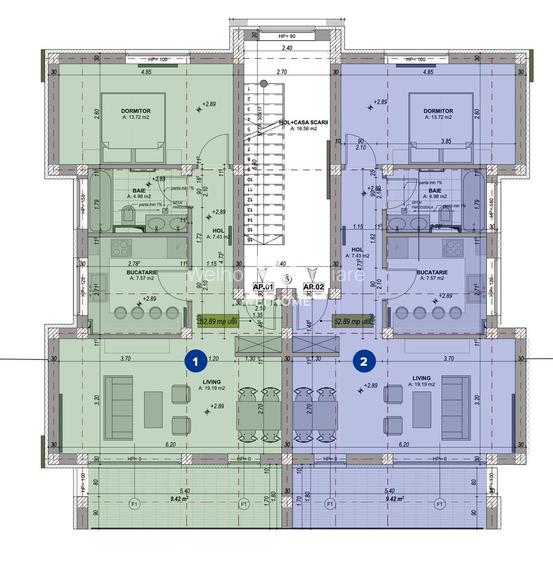 Apartament 2 camere, 53 mp, MOBILAT SI UTILAT - Zona VEST, Sibiu - 1