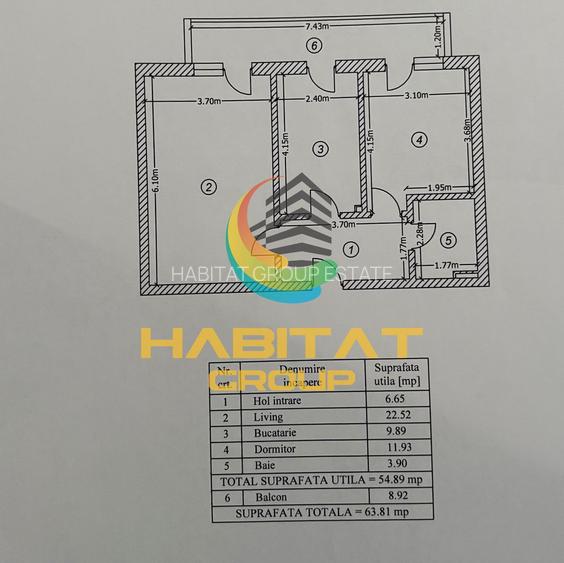 Mutare Rapida! Apartament Decomandat De 2 Camere 63.81mp Zona Metalurgiei - 1