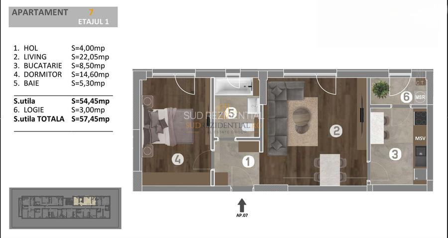 Apartament 0% Comision! 2 camere, decomandat, Parc Tudor Arghezi - 1