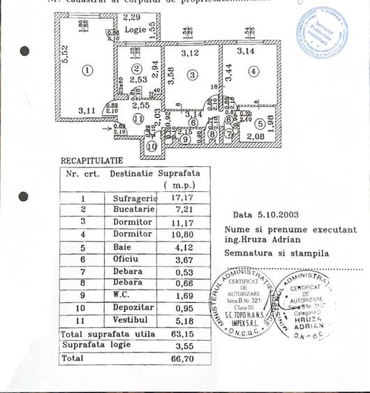 Basarabia  - Chisinau - Apartament 3 camere , centrala proprie - 9