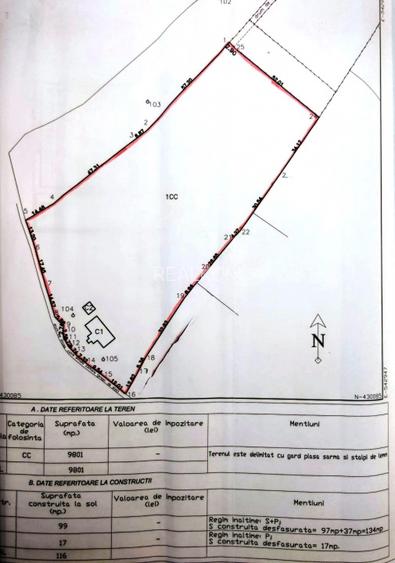 TEREN PENTRU DEZVOLTARE SINAIA-CUMPATU Str. Zamora-9.801 mp-Comision 0% - 33