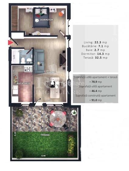 Apartamente cu 2 camere bloc nou in Floresti zona Vivo - 14