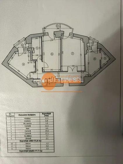 3 camere – Crângași / Parc 9 Mai – 78 mp – 3 balcoane - 10