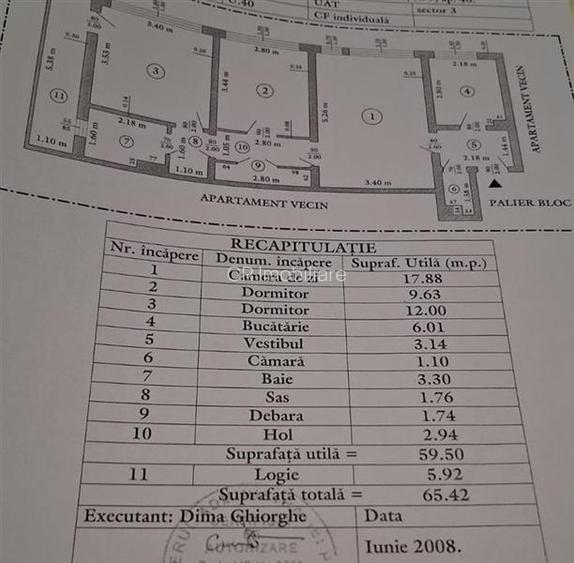 Apartament de 3 camere Titan cu centrala proprie - 4