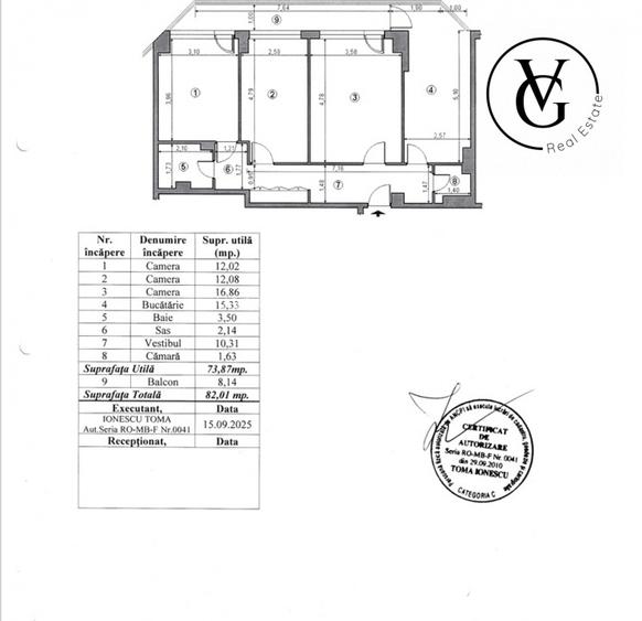 Apartament 3 camere Piata 1 Mai - 9