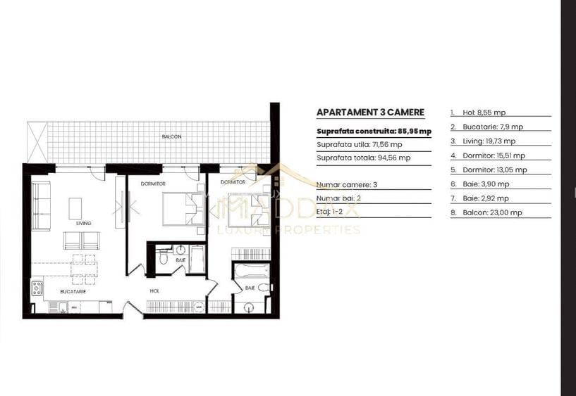 Apartament 3 camere_ Proiect NOU***Barbu Vacarescu/Floreasca-Pipera/Tei - 12