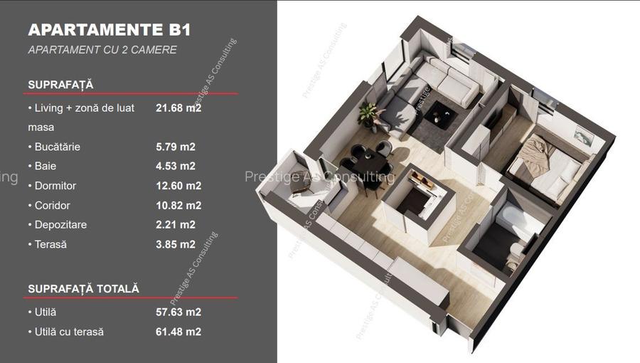 Apartament Nou 2 Camere | Parcul Terra- Dumbravita - 1