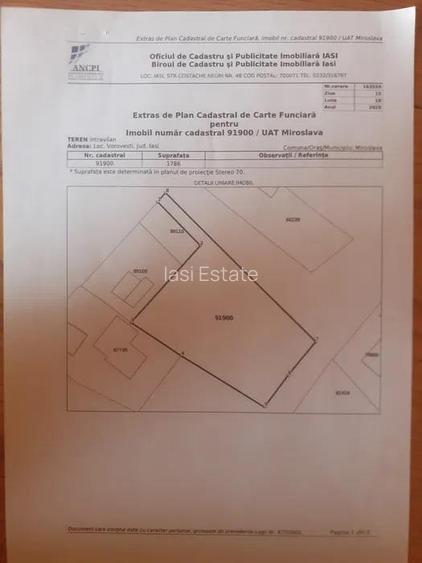 Ocazie! Vorovesti TEREN 1787mp intravilan toate utilitatile cu deschidere doua s - 8