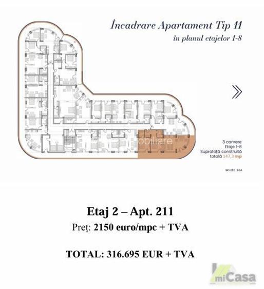 Apartament 3 Camere - Complex Rezidențial WHITE SEA - Mamaia - 1