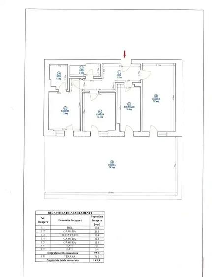 Apartament 3 Camere cu Terasa Mobilat Utilat Sector 3 | Metrou 12 min - 8