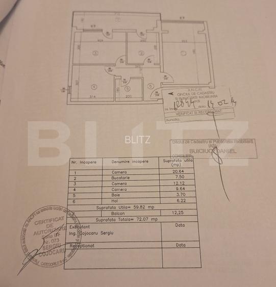 Apartament 3 camere, decomandat, 72mp, Valea Lupului - 7