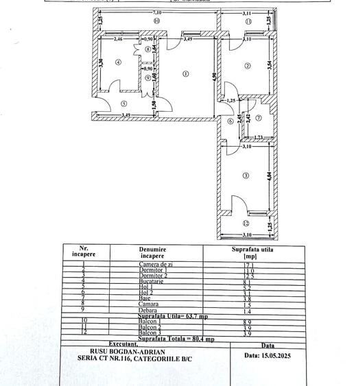 PRIMA INCHIRIERE apartament 3 camere su.80mp. mobilat LUX utilat PREMIUM - 20