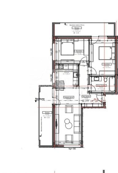 Apartament 3 camere, 2 terase, parcare inclusa, bloc nou, la cheie! - 12