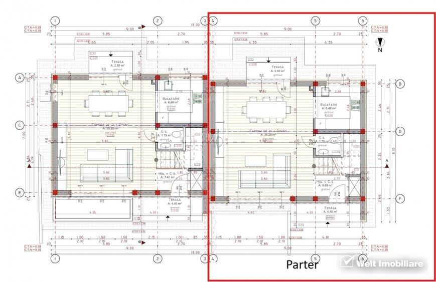 Duplex P+1+M, SU 134 mp, Tauti, drum privat, vecinatati noi - 44