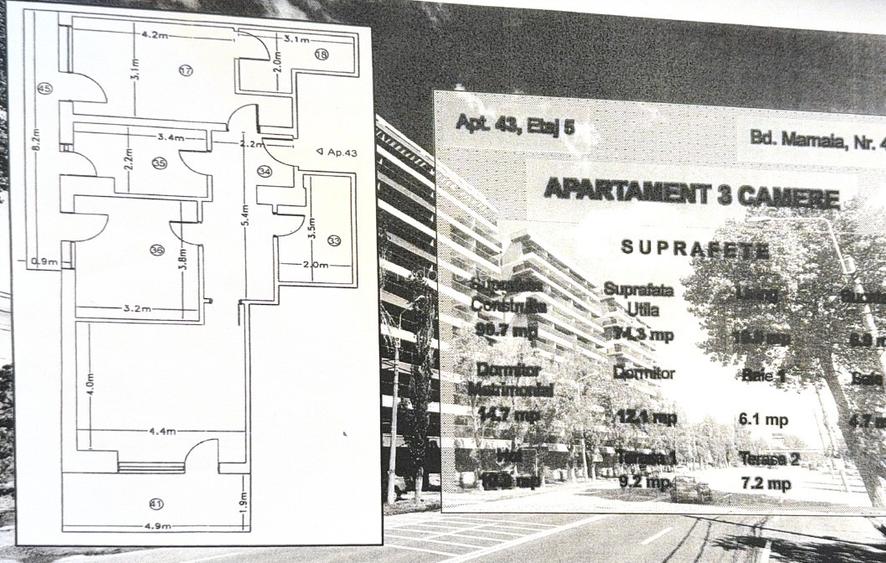 Vând apartament spațios cu 3 camere, situat în stațiunea Mamaia - 7