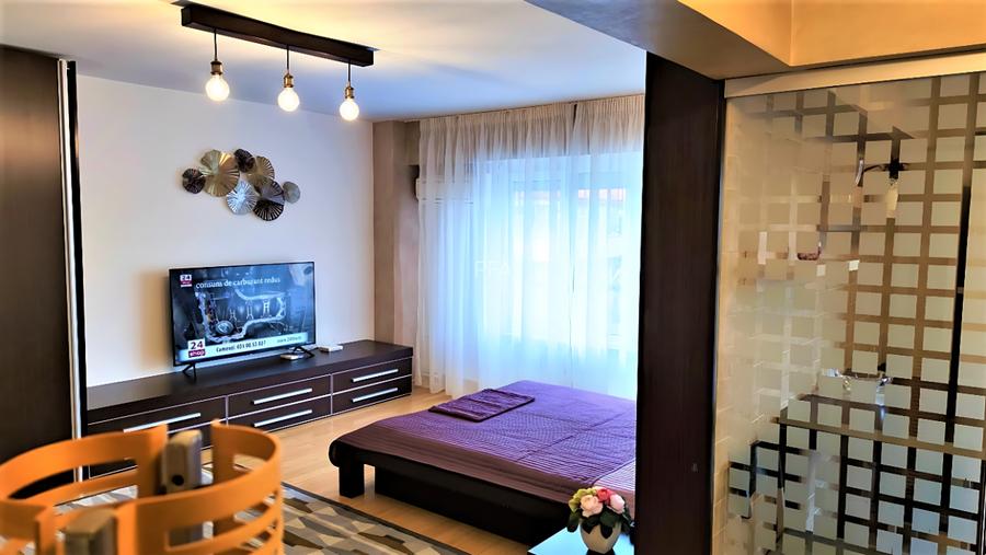 Unirii-Matei Basarab - Garsoniera mobilata modern 40mp- bloc mixt - 2