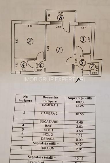 Apartament  cu 2 camere, zona Micro 20 Pret 49.900 Euro - 8