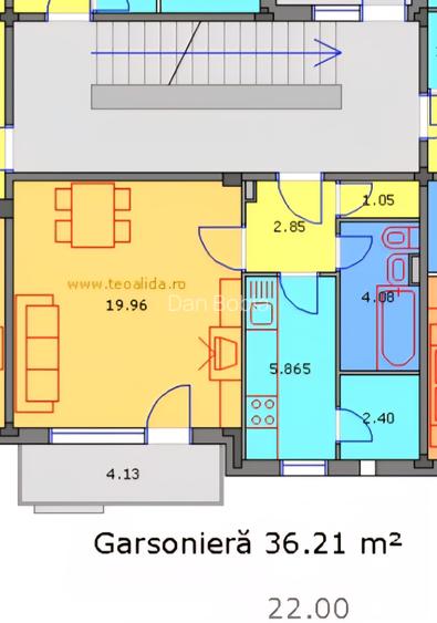 Garsoniera decomandata 9 min M Sudului - 3